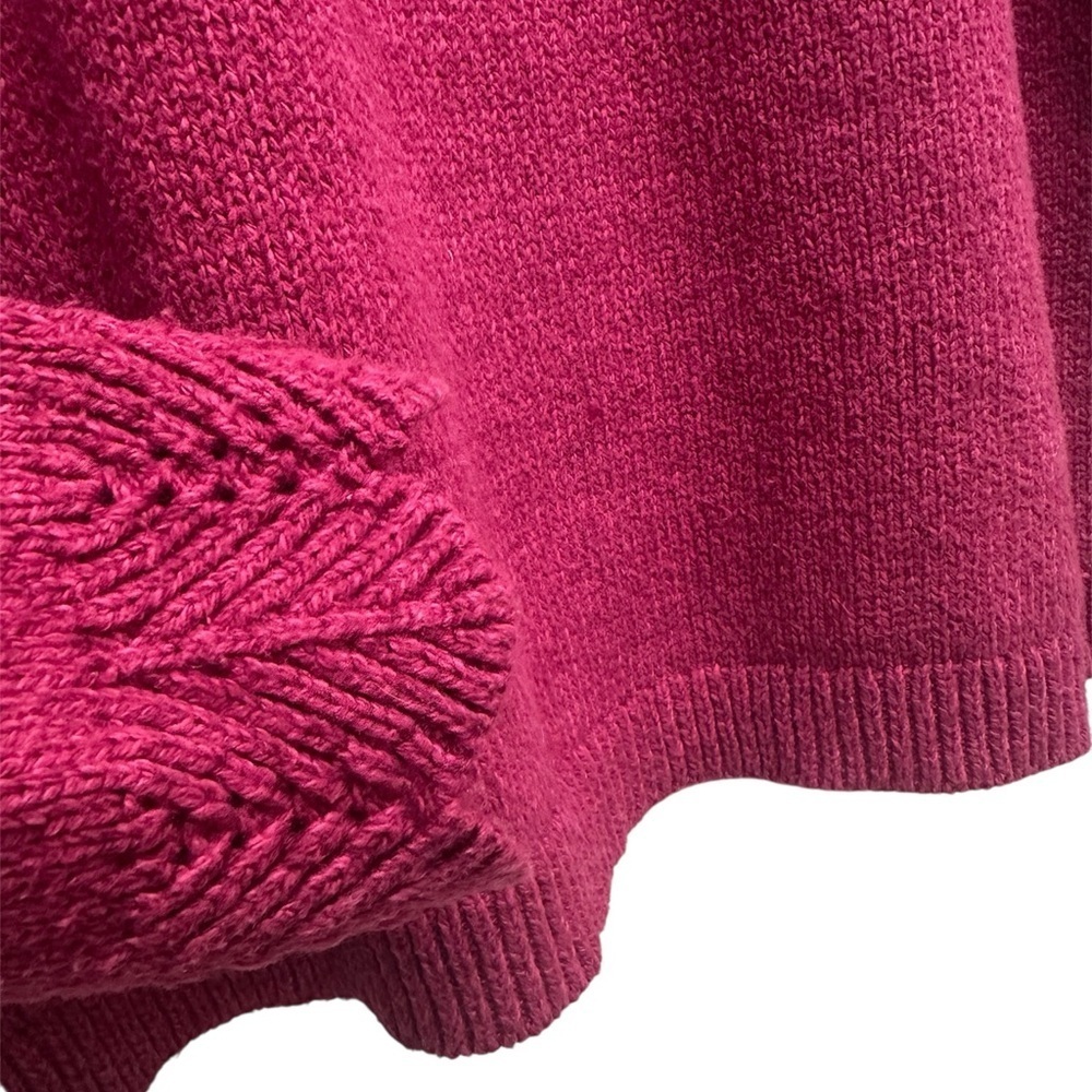 SUNDANCE Mountainview Cable-Knit Turtleneck Sweater Womens Sz L Pink Pullover - Picture 3 of 7